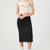 Lettuce-Edge Mesh Midi Skirt