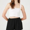 Linen-Blend Pull-On Shorts