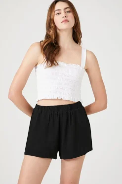 Linen-Blend Pull-On Shorts