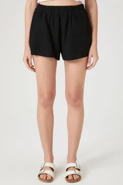 Linen-Blend Pull-On Shorts