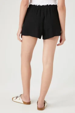 Linen-Blend Pull-On Shorts
