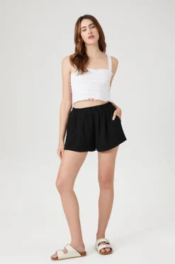 Linen-Blend Pull-On Shorts