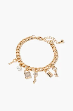 Lock & Key Charm Bracelet