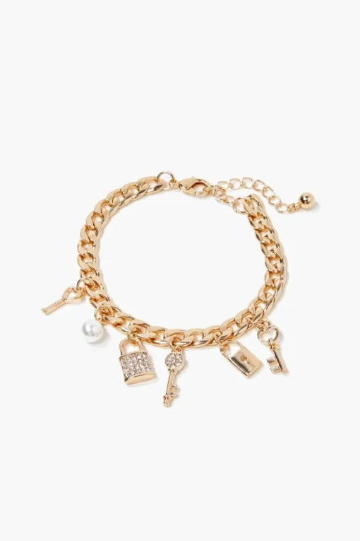 Lock & Key Charm Bracelet