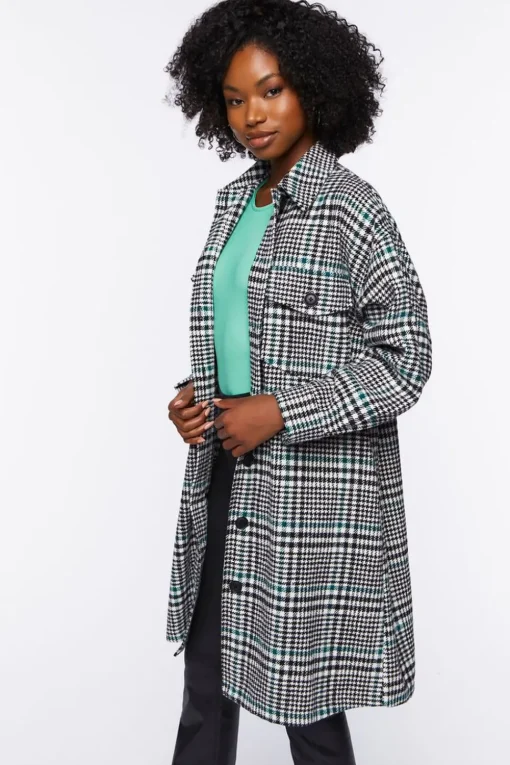 Longline Glen Plaid Shacket