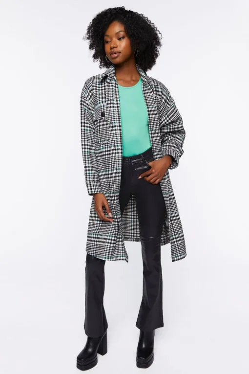 Longline Glen Plaid Shacket