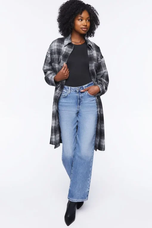 Longline Plaid Shacket