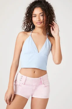 Low-Rise Denim Shorts
