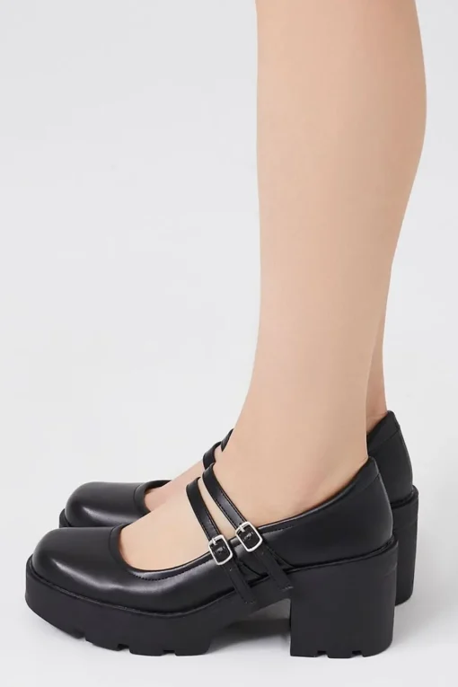 Lug Sole Mary Jane Heels