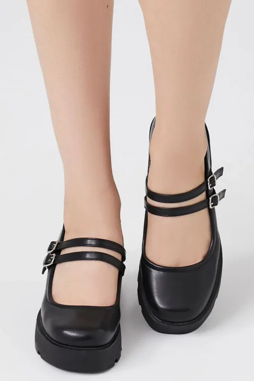 Lug Sole Mary Jane Heels