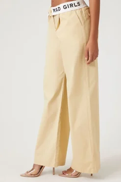Mad Girls Graphic Wide-Leg Pants
