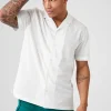 Mesh Cuban Collar Shirt