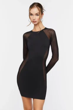 Mesh Cutout Mini Dress