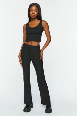 Mid-Rise Flare Pants