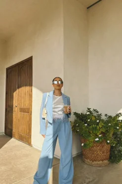 Mid-Rise Straight-Leg Trousers