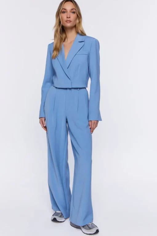 Mid-Rise Straight-Leg Trousers