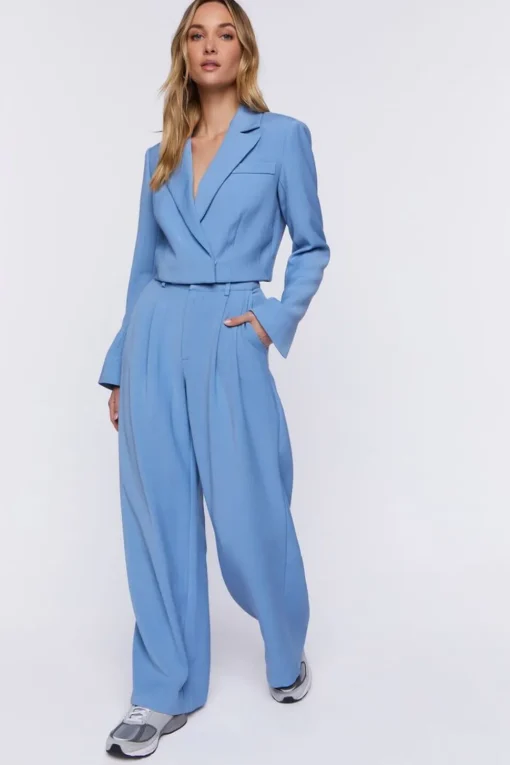 Mid-Rise Straight-Leg Trousers