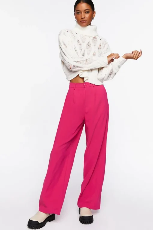 Mid-Rise Wide-Leg Pants