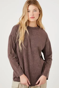 Mineral Wash Long-Sleeve Top