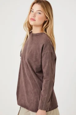 Mineral Wash Long-Sleeve Top