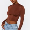 Mock Neck Crop Top