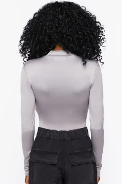 Mock Neck Half-Zip Bodysuit