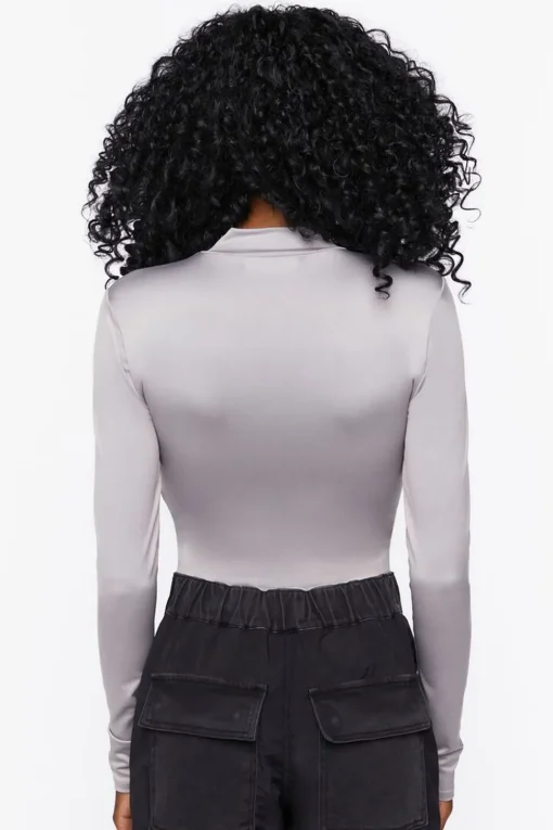Mock Neck Half-Zip Bodysuit