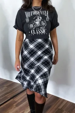 Motorcycle Graphic Cropped Tee
