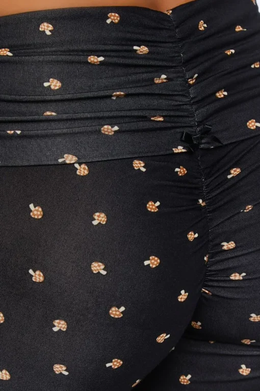 Mushroom Print Pajama Pants