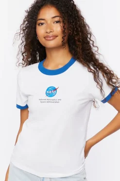 Nasa Graphic Ringer Cropped Tee