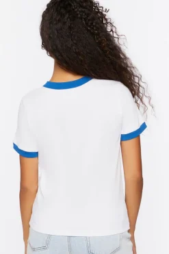 Nasa Graphic Ringer Cropped Tee