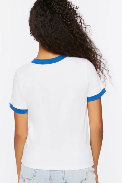 Nasa Graphic Ringer Cropped Tee