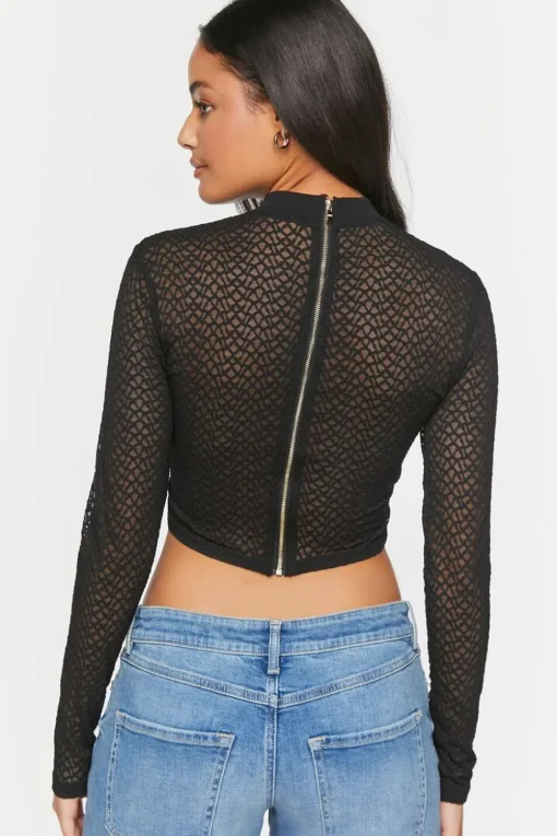 Netted Mesh Bustier Top