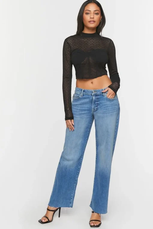 Netted Mesh Bustier Top