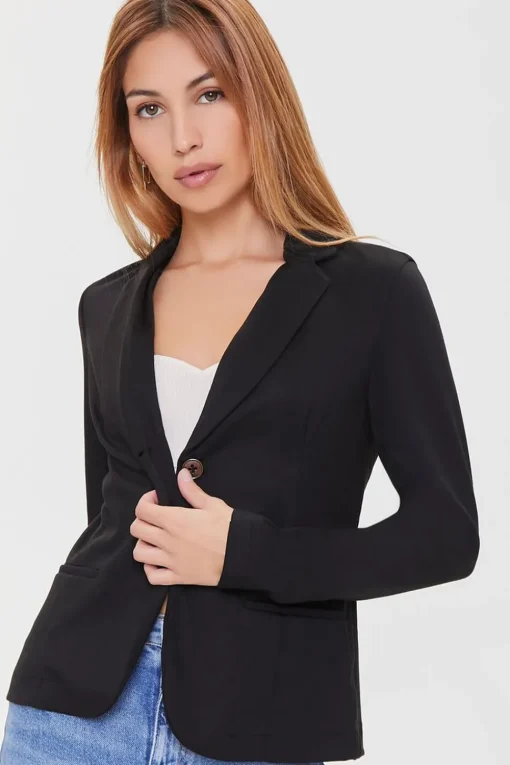 Notched Single-Breasted Blazer