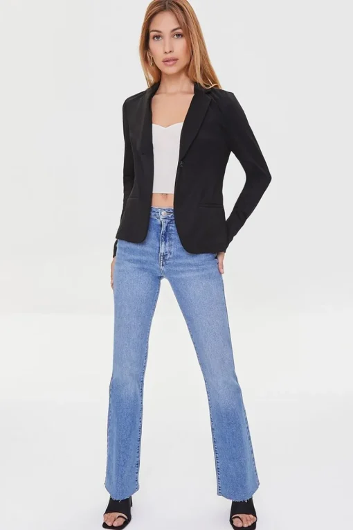 Notched Single-Breasted Blazer