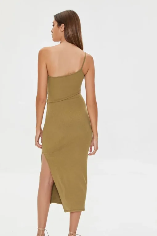 One-Shoulder Cami Midi Dress