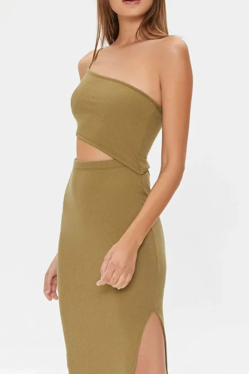 One-Shoulder Cami Midi Dress