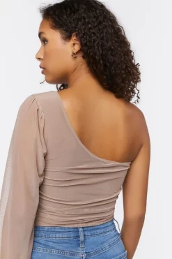 One-Shoulder Mesh Bodysuit