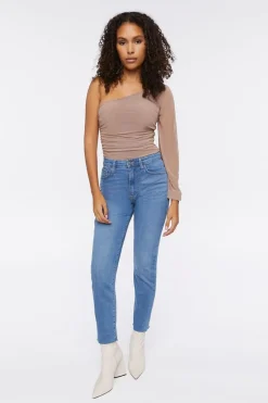 One-Shoulder Mesh Bodysuit