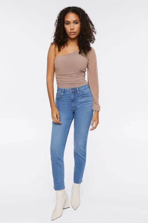 One-Shoulder Mesh Bodysuit