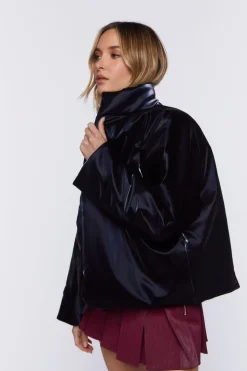 Open-Front Puffer Jacket