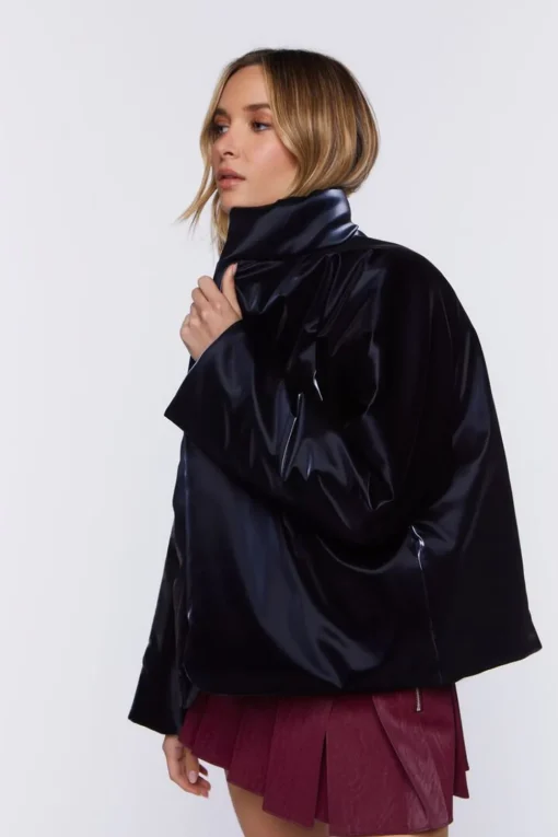Open-Front Puffer Jacket