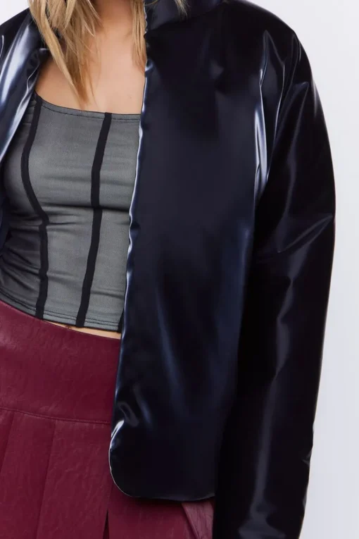 Open-Front Puffer Jacket