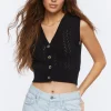 Open-Knit Sweater Vest