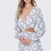 Ornate Print Cutout Romper