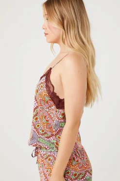 Ornate Print Pajama Cami