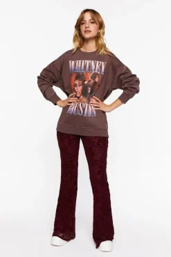 Oversized Whitney Houston Graphic Pullover
