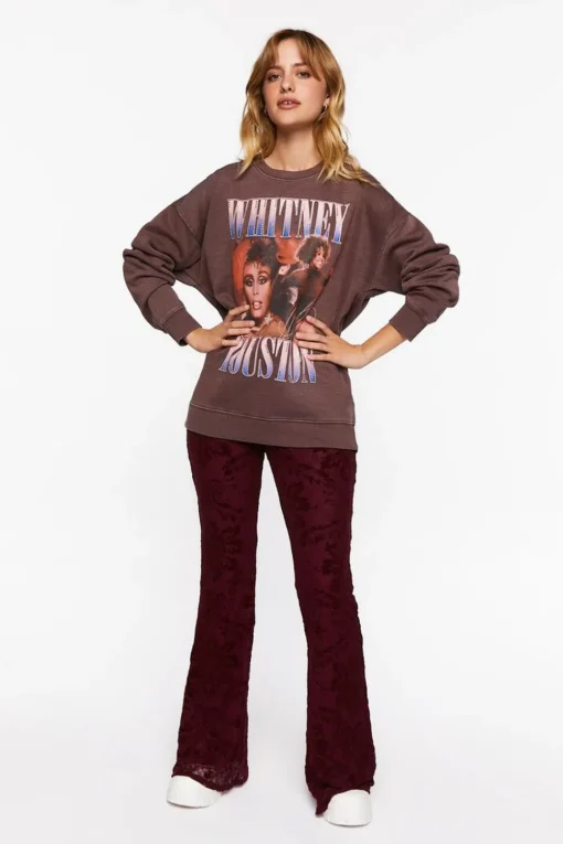 Oversized Whitney Houston Graphic Pullover