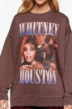 Oversized Whitney Houston Graphic Pullover